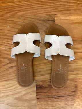 Nicole Miller White Slide Sandals for Kids